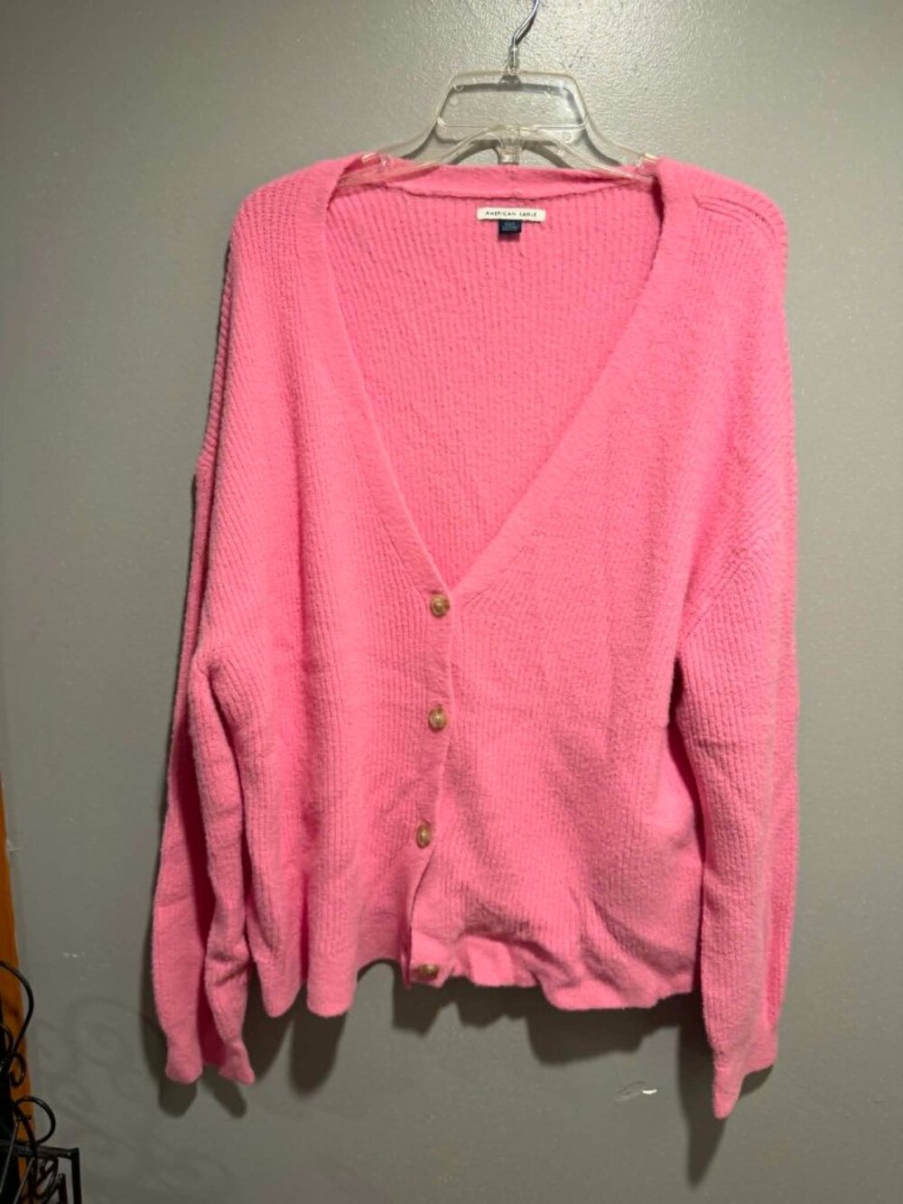 American Eagle Pink Button Down Cardigan Medium